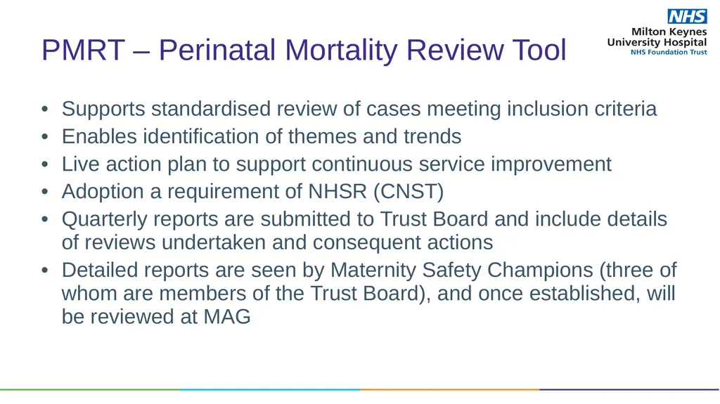Trust Board – Maternity Update Presented by Ian - slide 6 of 14