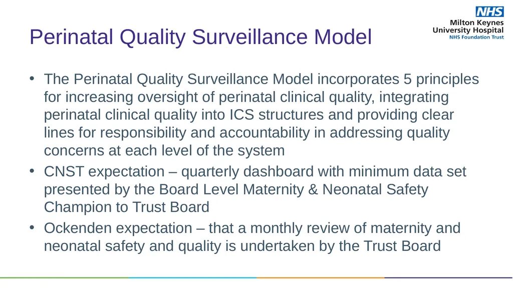 Trust Board – Maternity Update Presented by Ian - slide 4 of 14