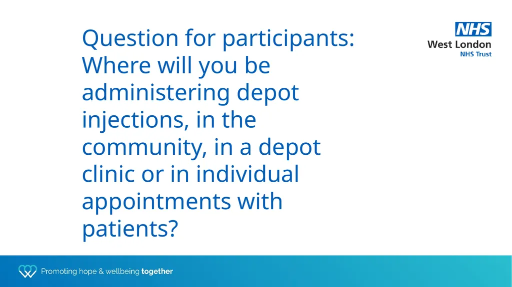 Depot training for Practice Nurses Presented by - slide 2 of 44