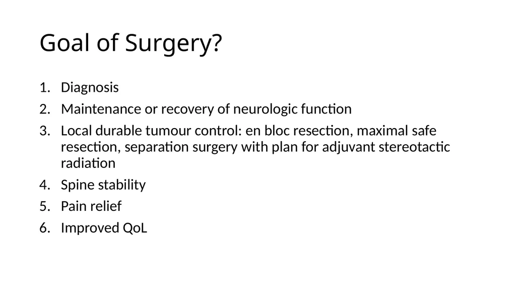 Preparation for spinal tumour - slide 5 of 19