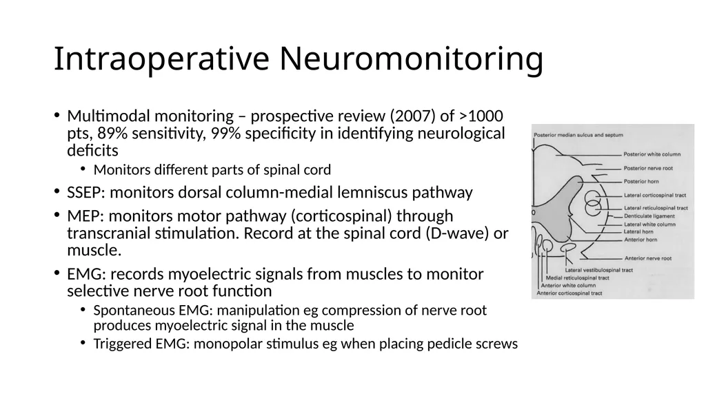 Preparation for spinal tumour - slide 14 of 19