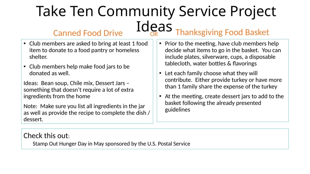 Easy Community Service Project Ideas! Presented by - slide 4 of 10