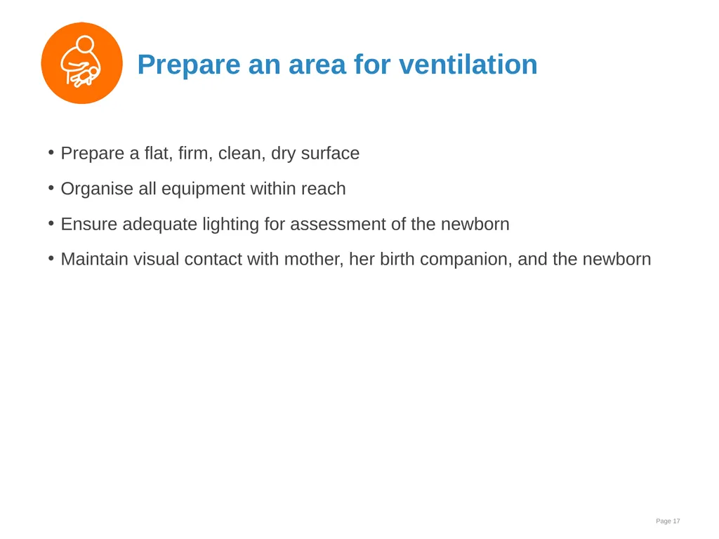 Preparation for birth Goal and learning outcomes - slide 17 of 25