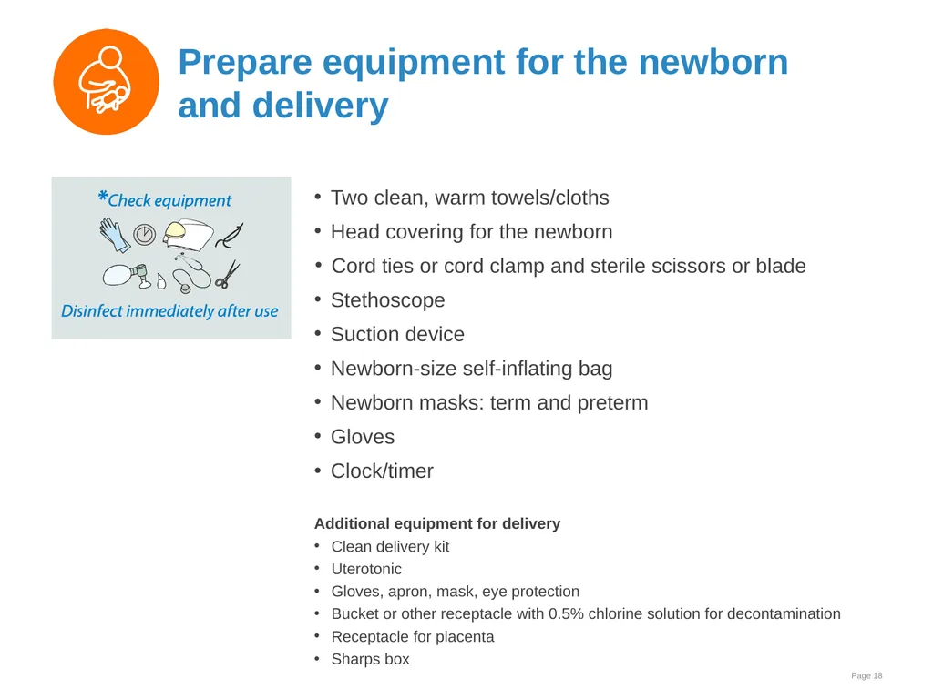Preparation for birth Goal and learning outcomes - slide 18 of 25