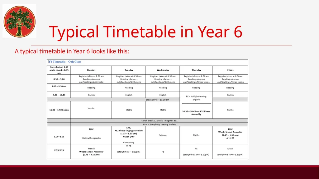 Welcome to Year 6 Year 6 The Y6 staff are: - slide 19 of 38