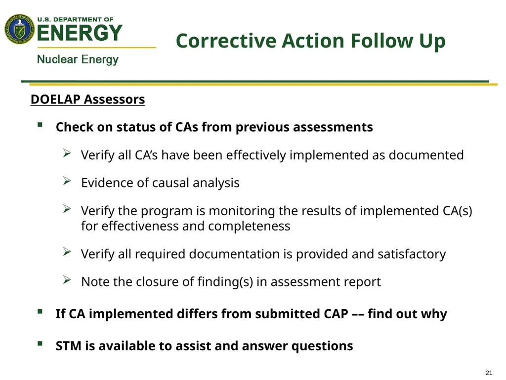 Assessing Quality Assurance Programs and - slide 21 of 23