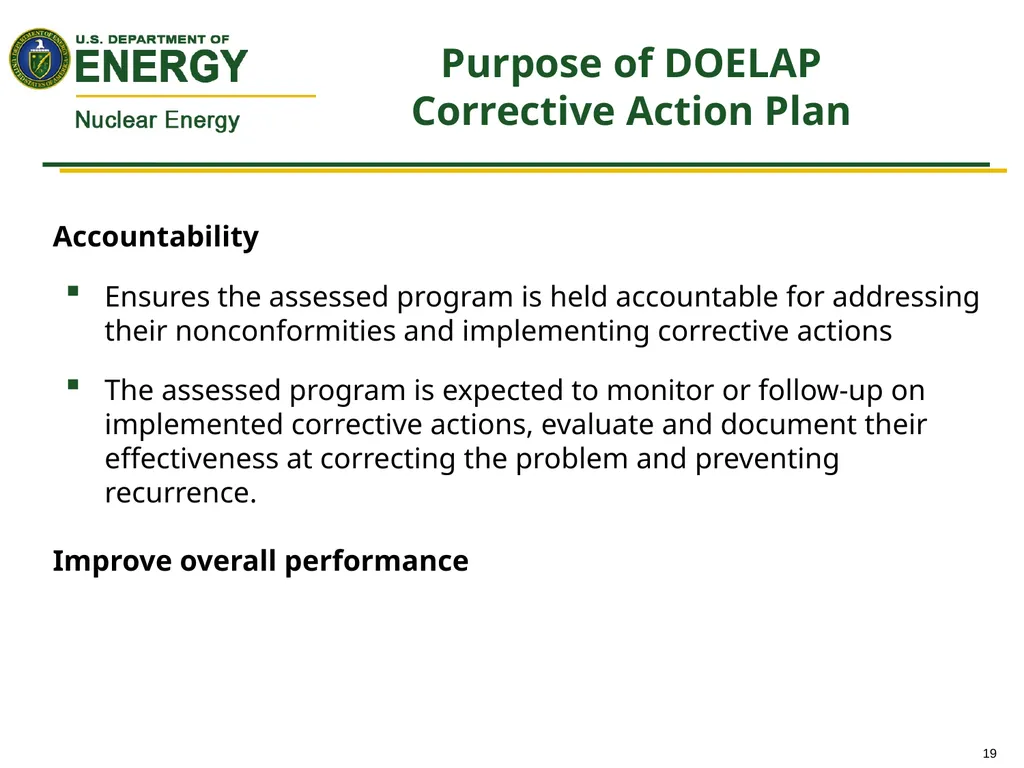 Assessing Quality Assurance Programs and - slide 19 of 23