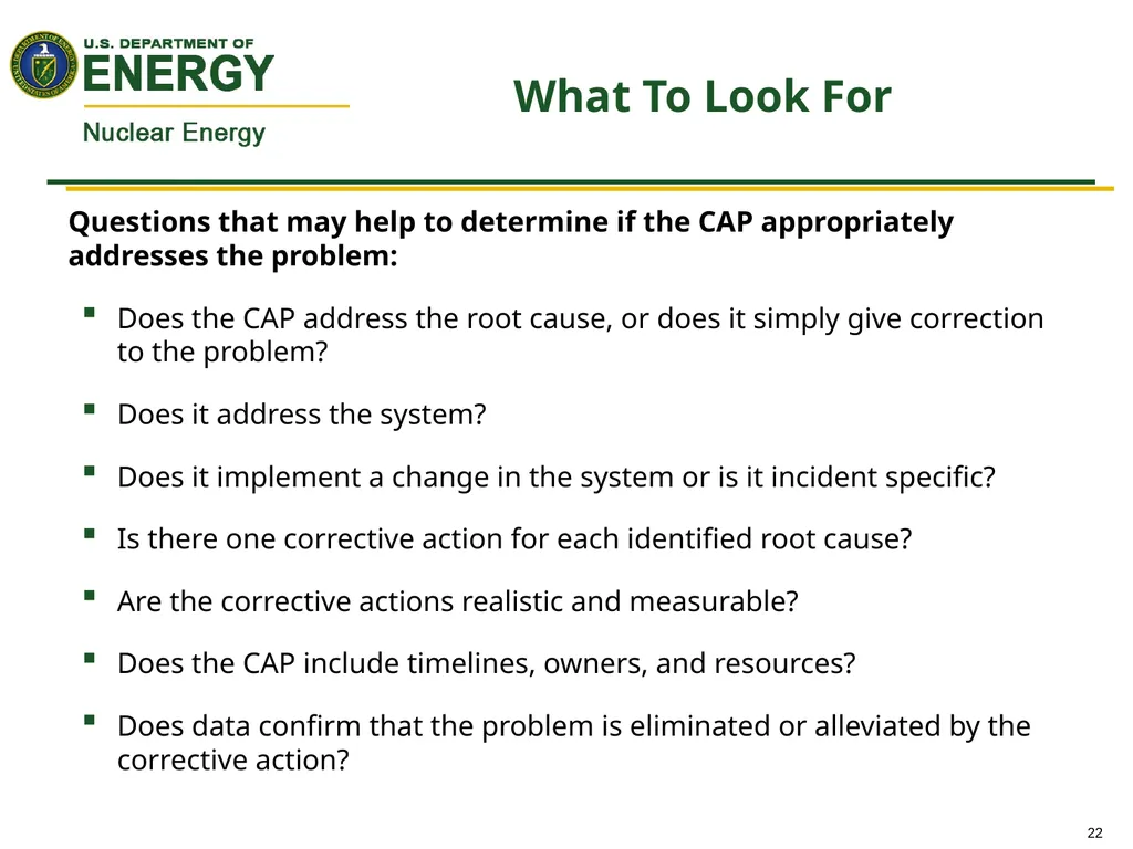 Assessing Quality Assurance Programs and - slide 22 of 23