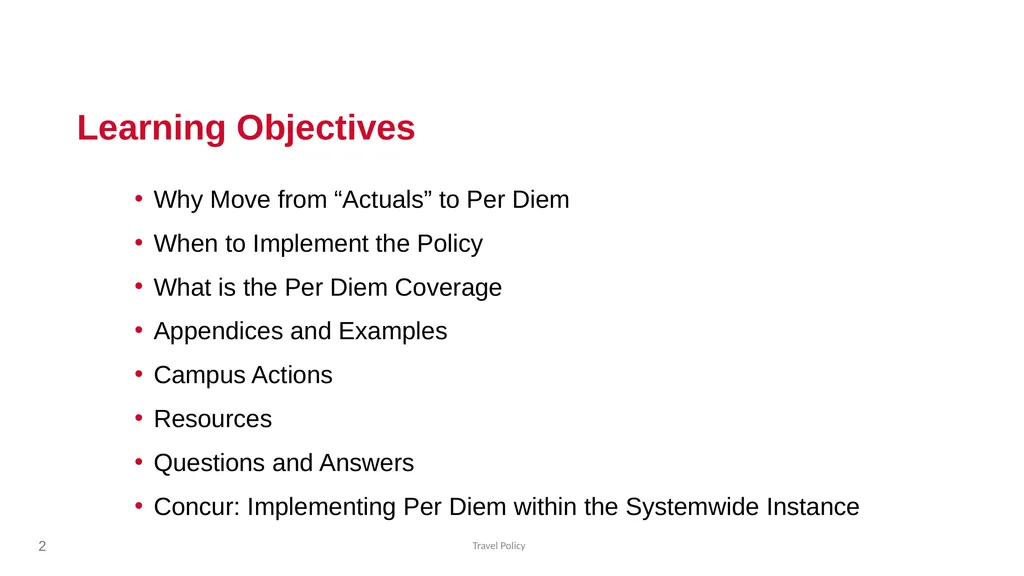 CSU Travel Policy Location Based Per Diem 1 2 - slide 2 of 23