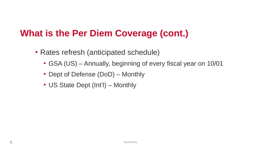CSU Travel Policy Location Based Per Diem 1 2 - slide 6 of 23