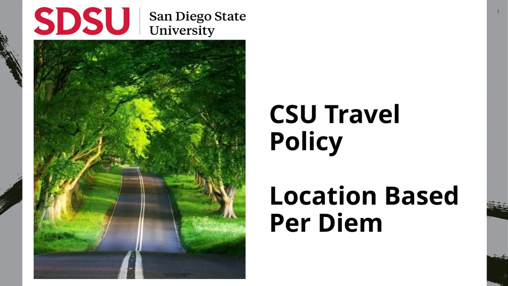 CSU Travel Policy Location Based Per Diem 1 2 - slide 1 of 23
