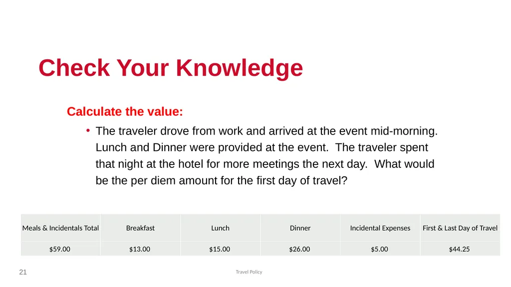 CSU Travel Policy Location Based Per Diem 1 2 - slide 21 of 23