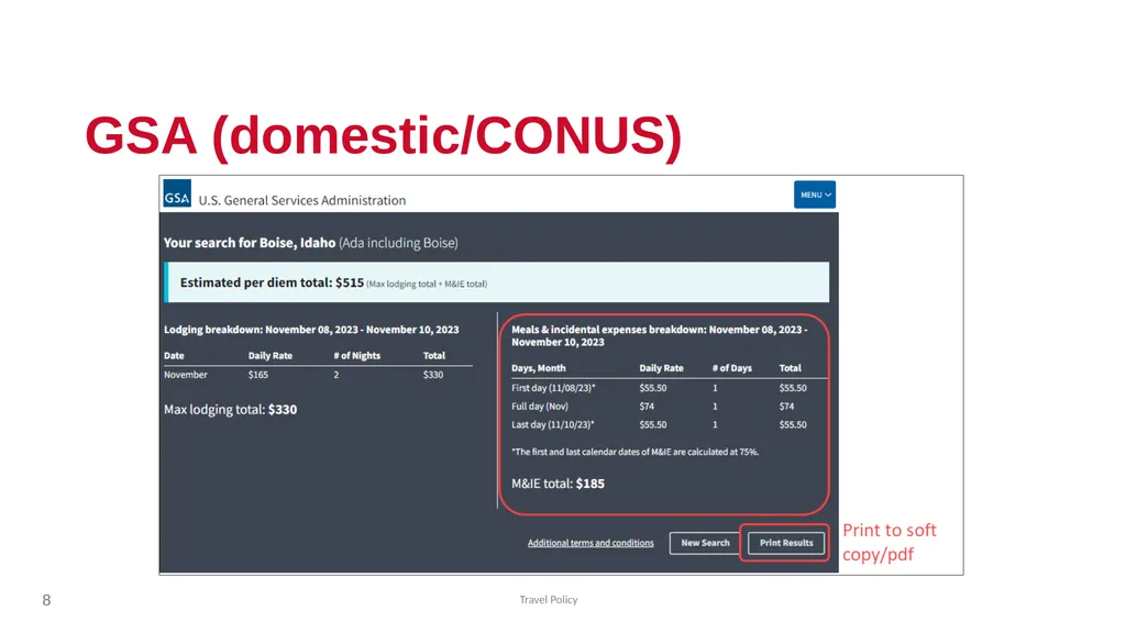 CSU Travel Policy Location Based Per Diem 1 2 - slide 8 of 23