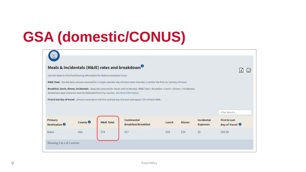 CSU Travel Policy Location Based Per Diem 1 2 - slide 9 of 23