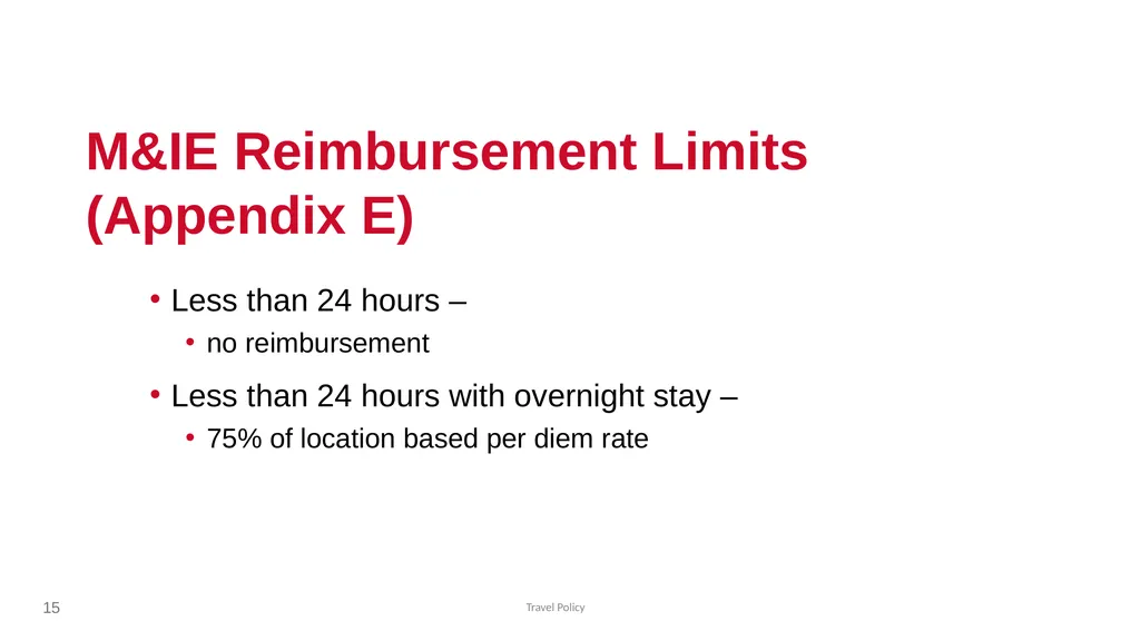 CSU Travel Policy Location Based Per Diem 1 2 - slide 15 of 23