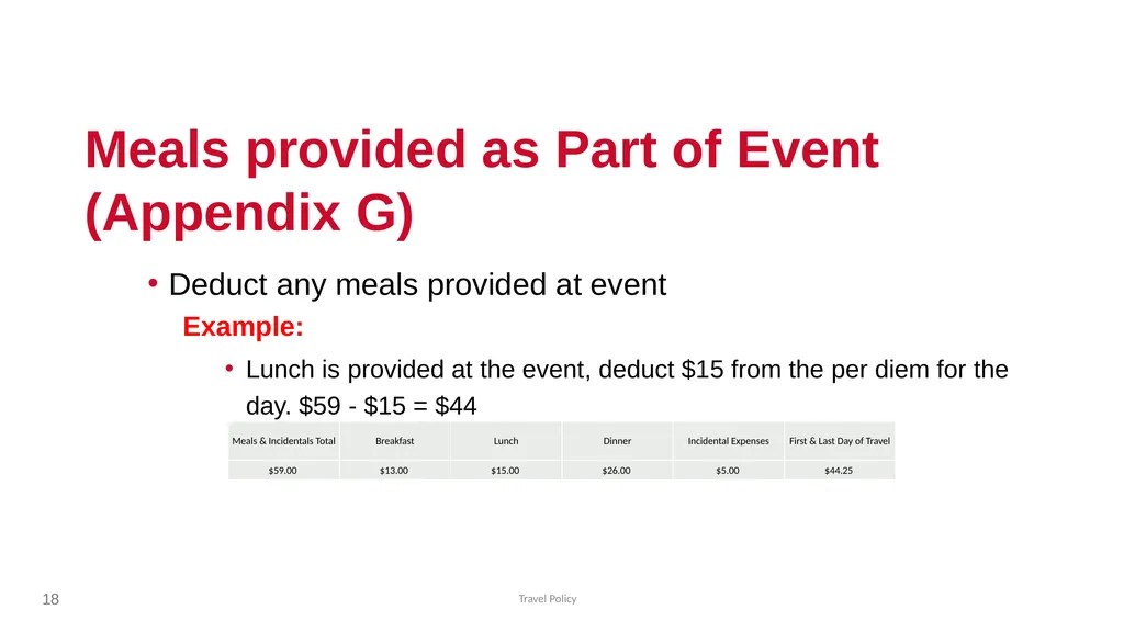 CSU Travel Policy Location Based Per Diem 1 2 - slide 18 of 23
