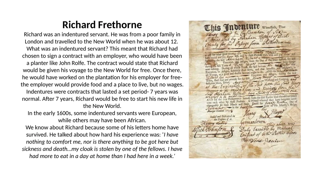 The transatlantic slave trade 1. Who lived in the - slide 13 of 17