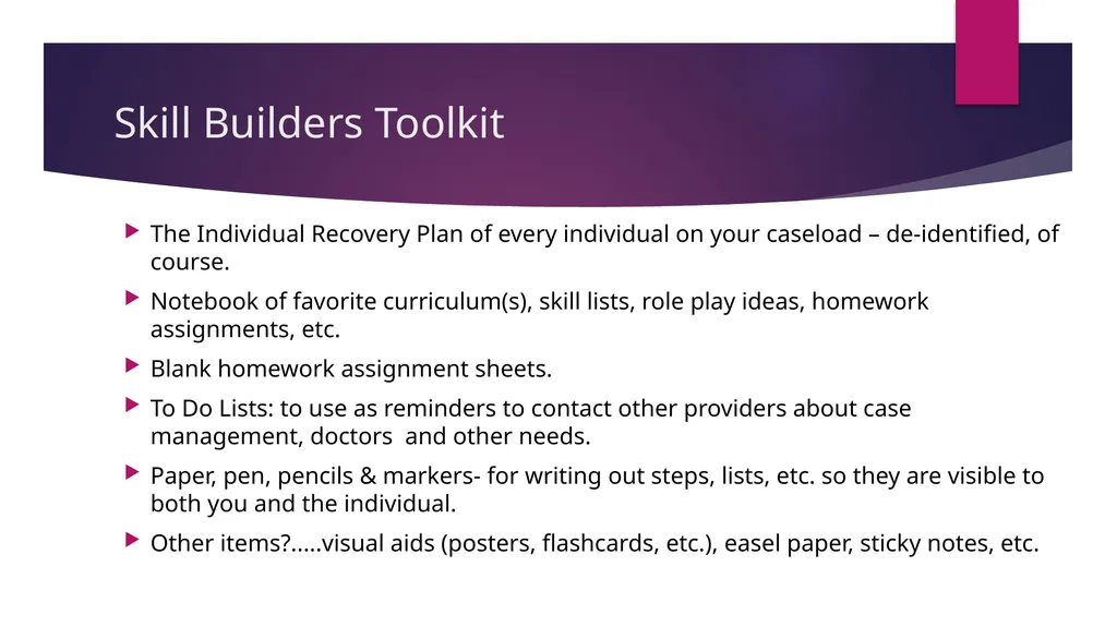 Community Support Person (CSP) Training CT Mental - slide 12 of 30
