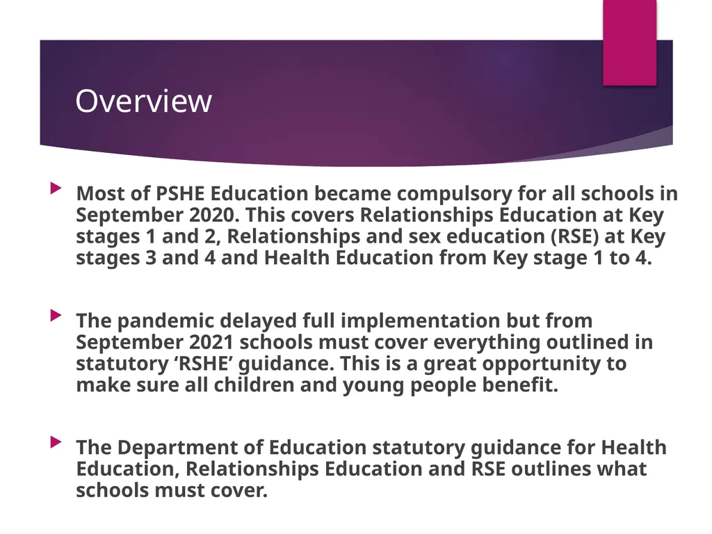 Relationships, Health and Sex Education in - slide 5 of 30
