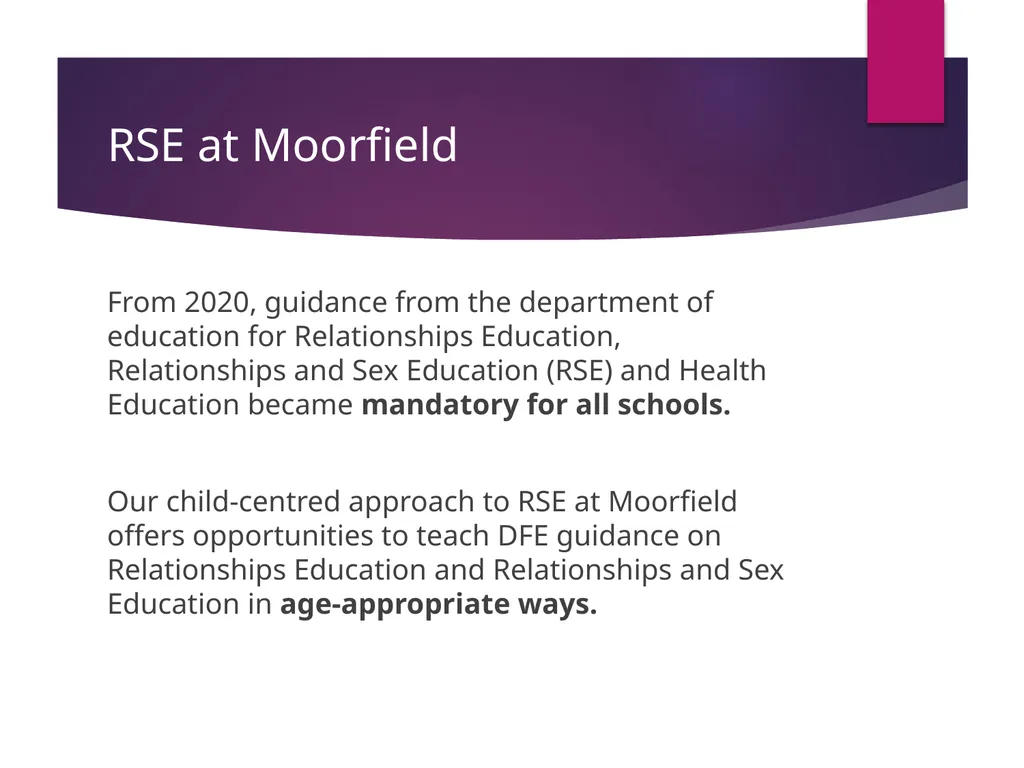 Relationships, Health and Sex Education in - slide 4 of 30