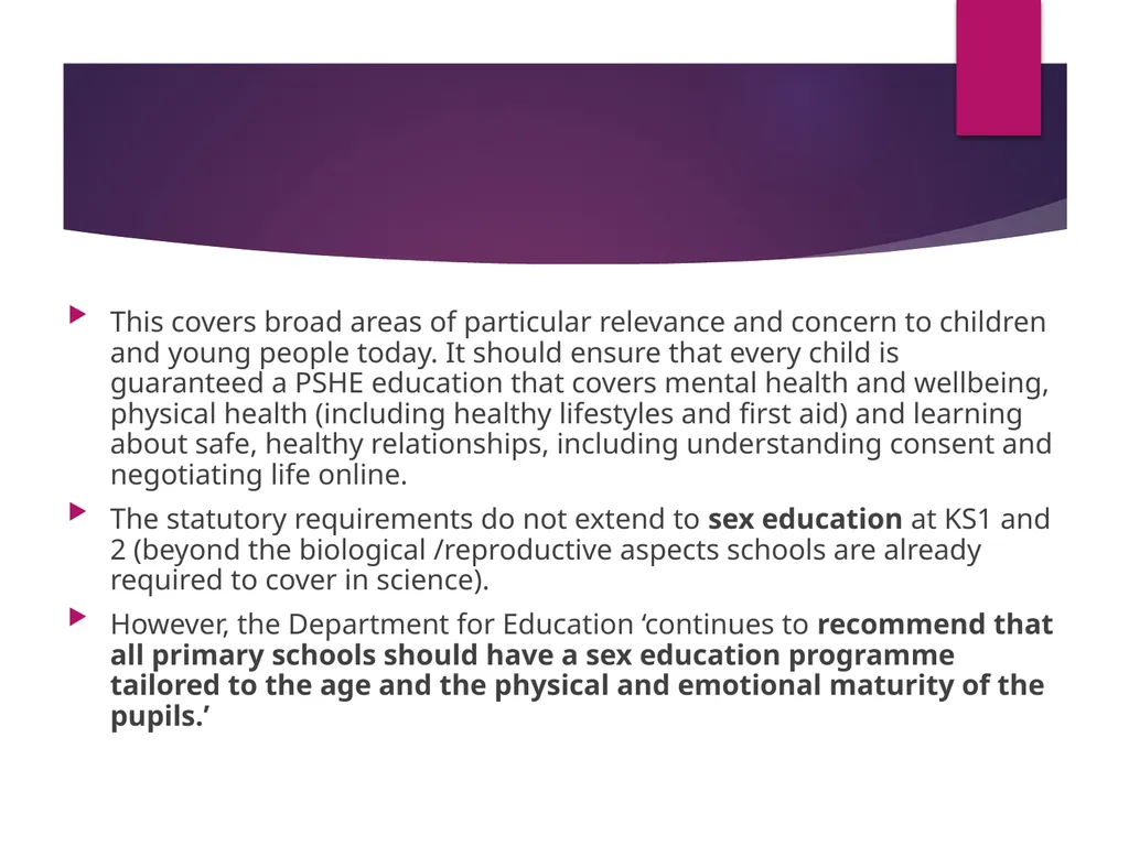 Relationships, Health and Sex Education in - slide 6 of 30