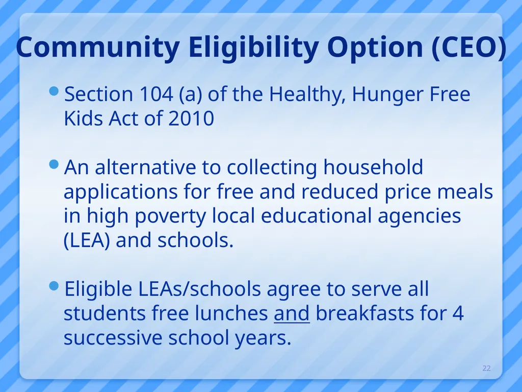 National School Lunch Program Tuesday, July 10, - slide 22 of 57