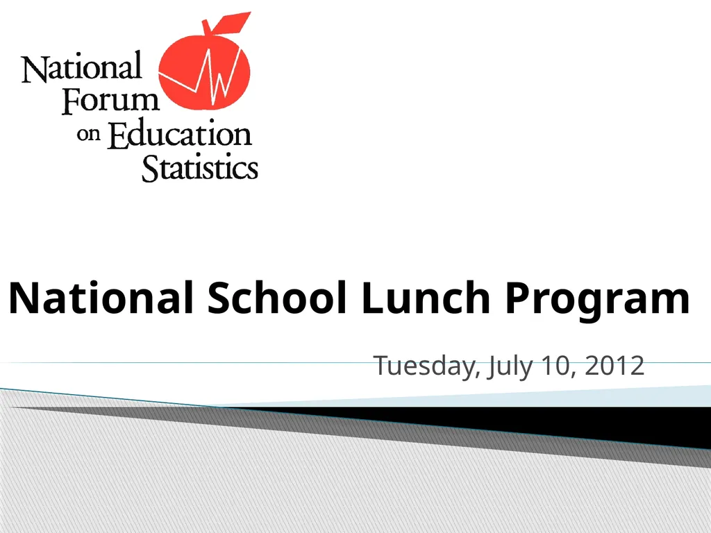 National School Lunch Program Tuesday, July 10, - slide 1 of 57