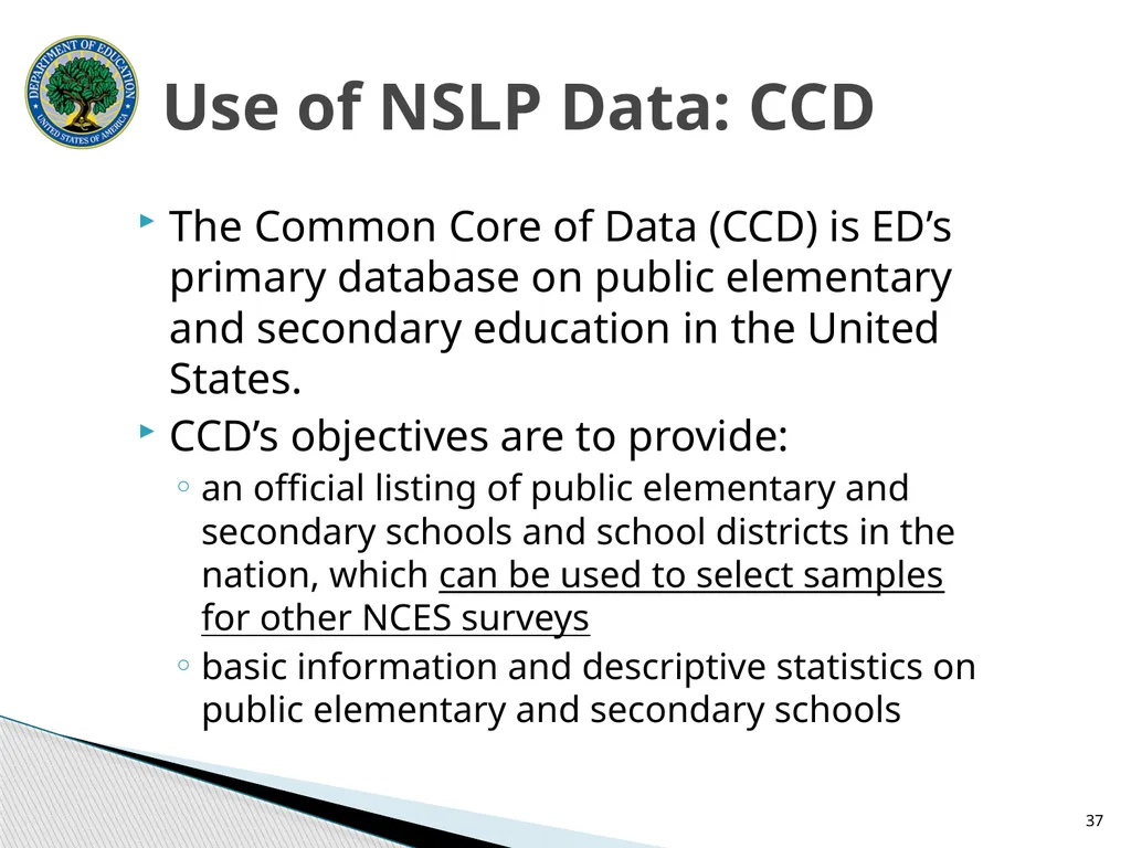 National School Lunch Program Tuesday, July 10, - slide 37 of 57