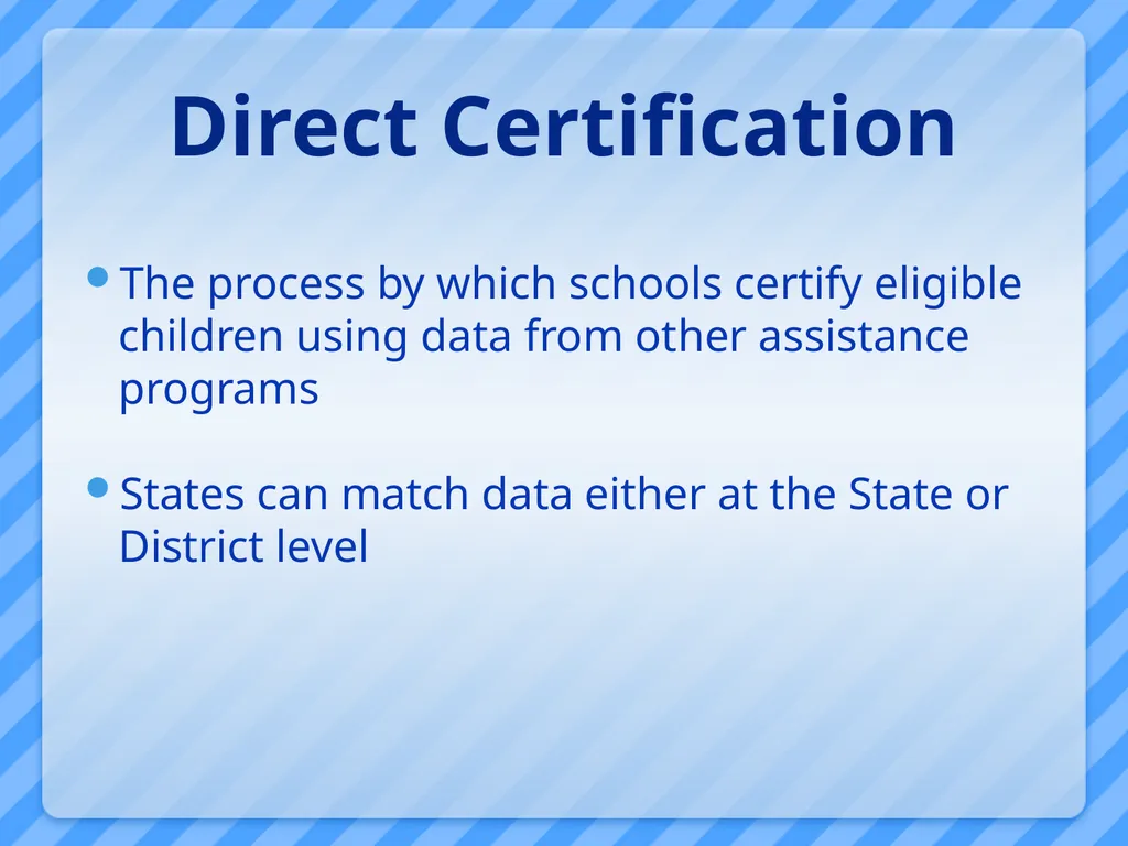National School Lunch Program Tuesday, July 10, - slide 14 of 57