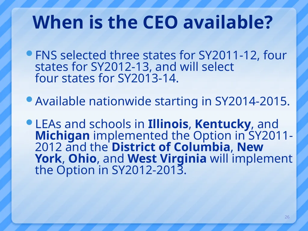 National School Lunch Program Tuesday, July 10, - slide 26 of 57