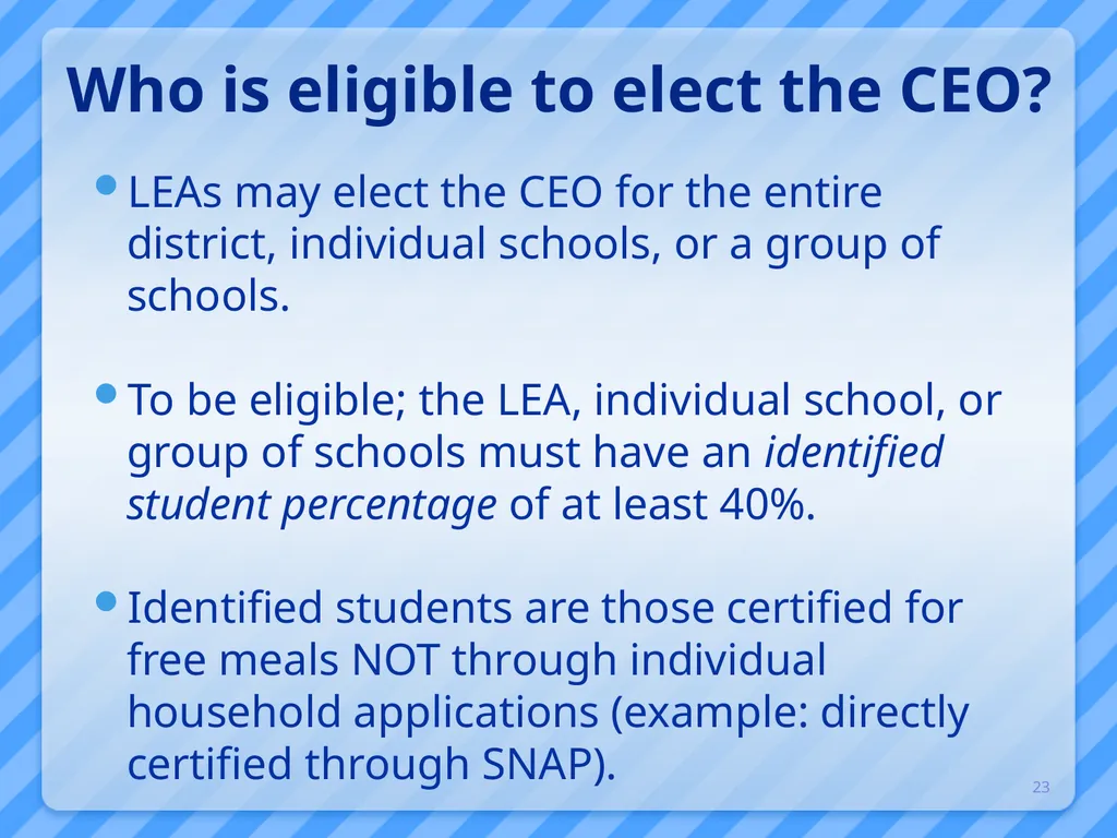 National School Lunch Program Tuesday, July 10, - slide 23 of 57