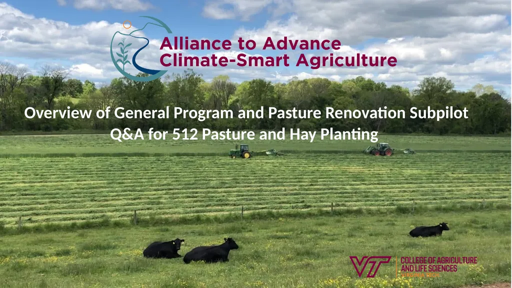 Overview of General Program and Pasture Renovation - slide 1 of 17
