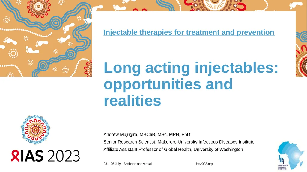 Long acting injectables: opportunities and - slide 1 of 14