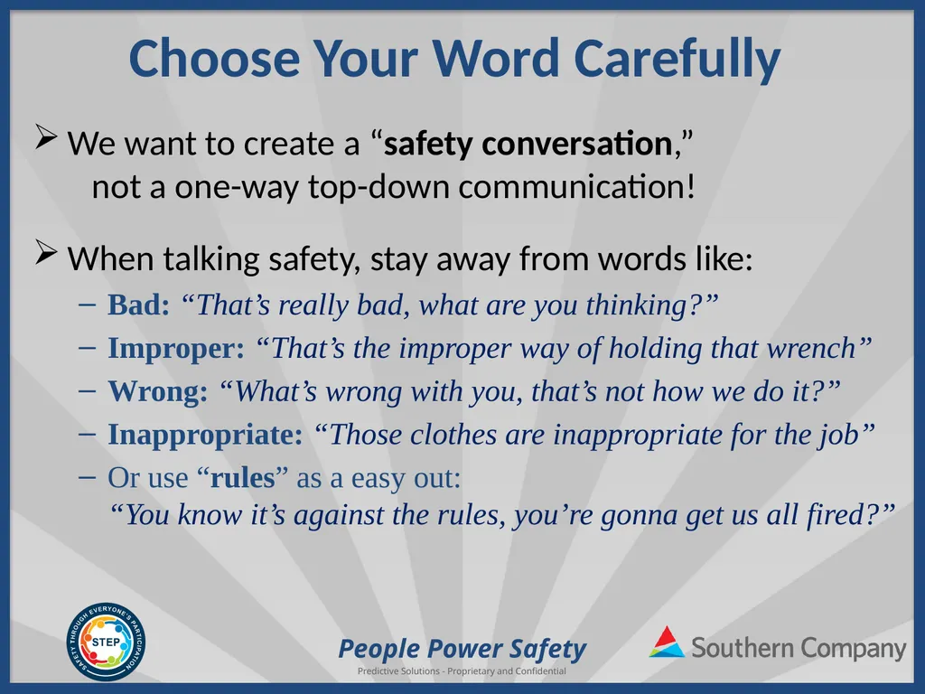 People Power Safety STEP Refresher Training - slide 39 of 65