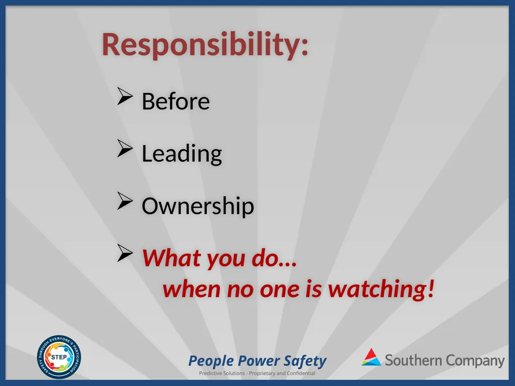 People Power Safety STEP Refresher Training - slide 11 of 65