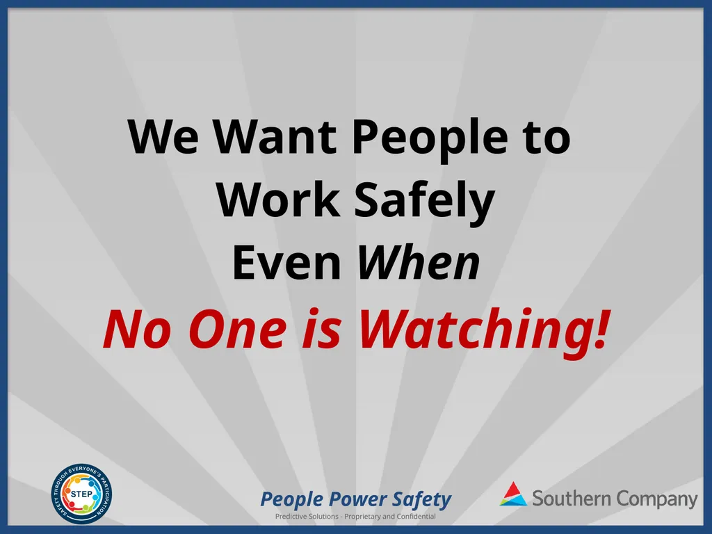 People Power Safety STEP Refresher Training - slide 13 of 65