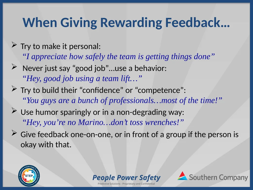 People Power Safety STEP Refresher Training - slide 40 of 65