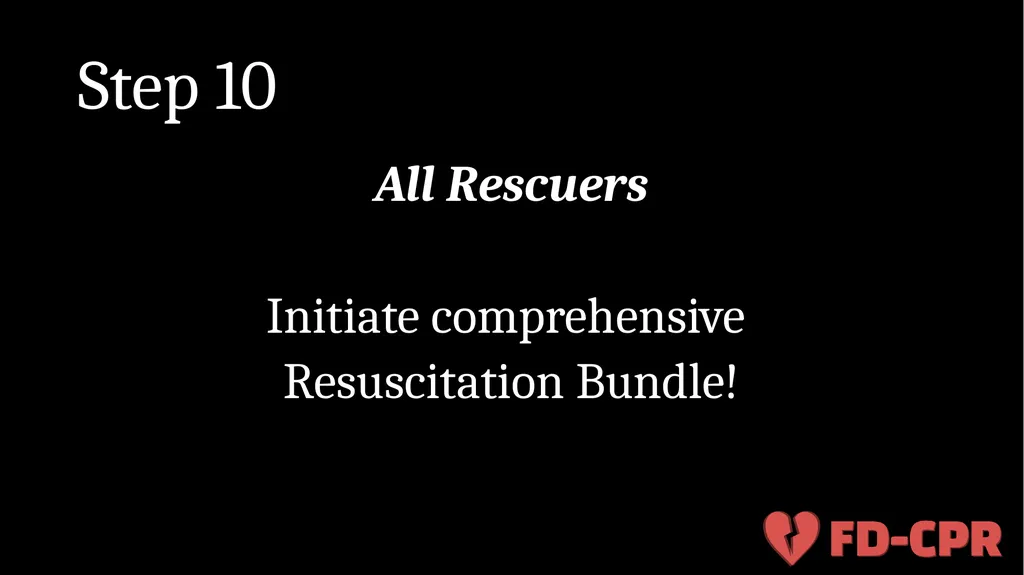 Firefighter Down: CPR 10 Step Process Objectives - slide 13 of 13