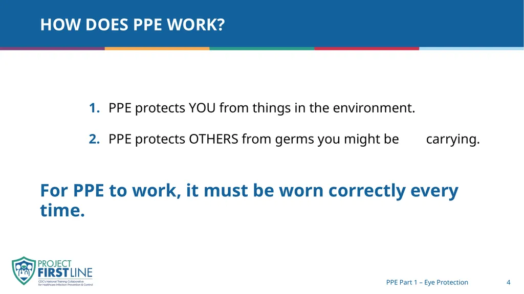 Topic 7: Ppe part 1 – Eye protection [Date of - slide 4 of 9