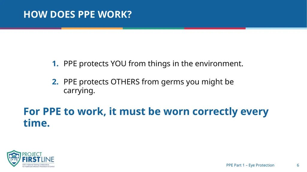 Topic 7: Ppe part 1 – Eye protection [Date of - slide 6 of 15