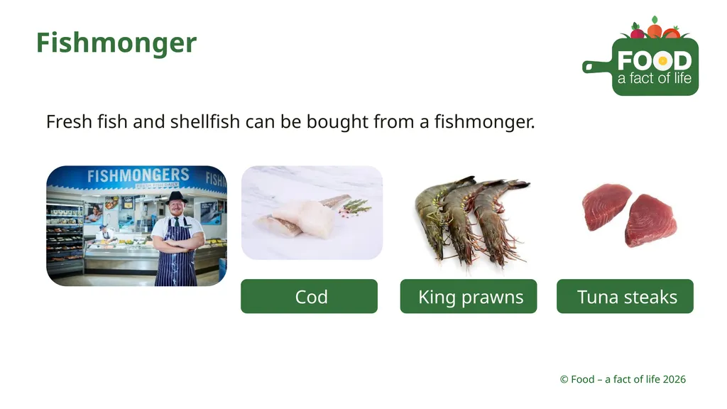 Shopping Different places you can buy food - slide 6 of 26