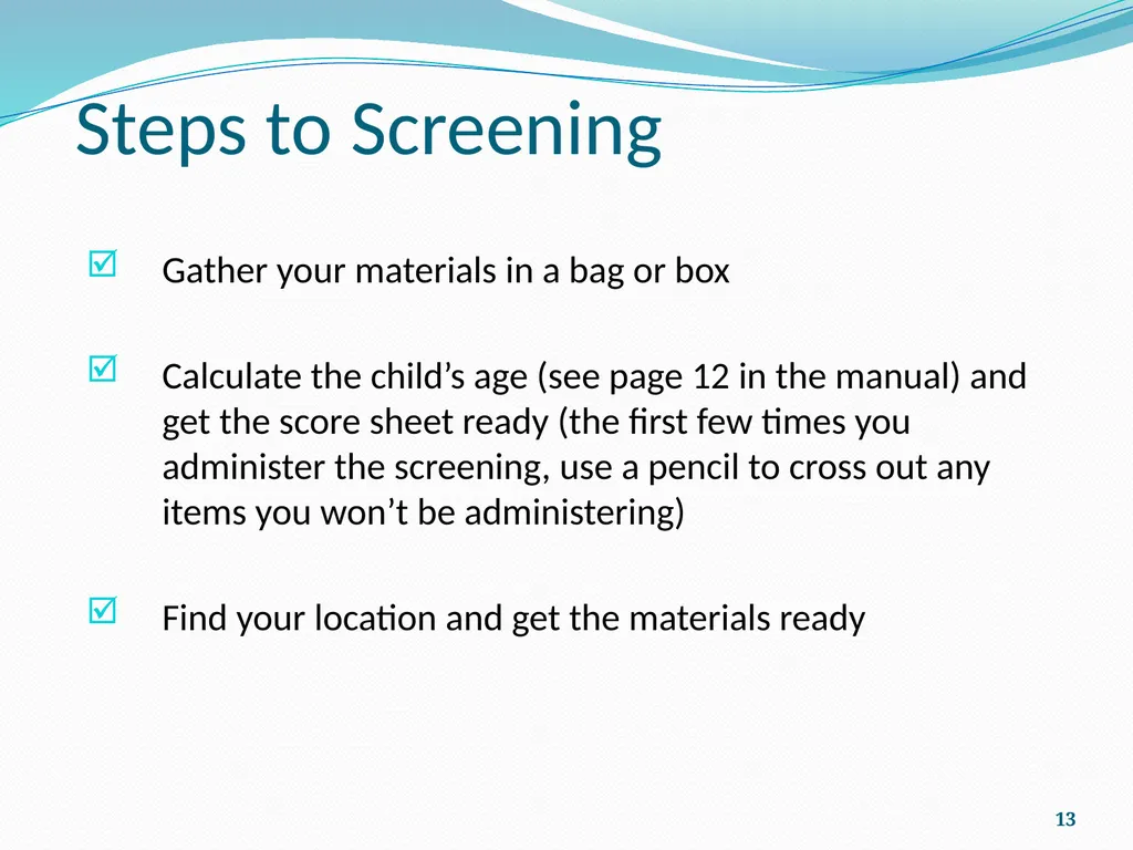 ESI-P Early Screening Inventory-Preschool - slide 13 of 20
