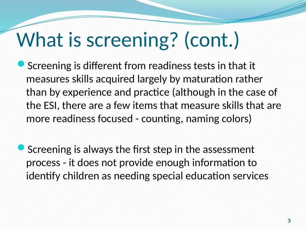 ESI-P Early Screening Inventory-Preschool - slide 3 of 20