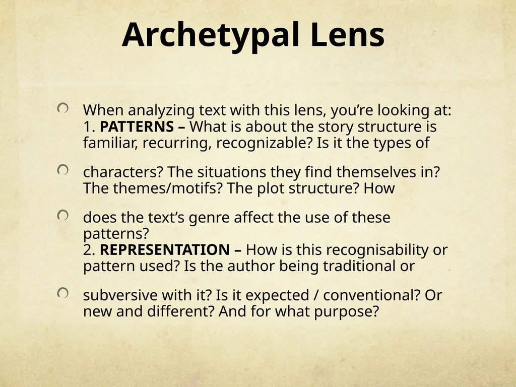 Literary Lenses: Interpreting Texts by Using - slide 35 of 37