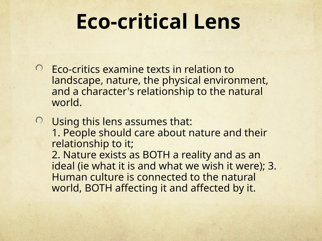 Literary Lenses: Interpreting Texts by Using - slide 26 of 37