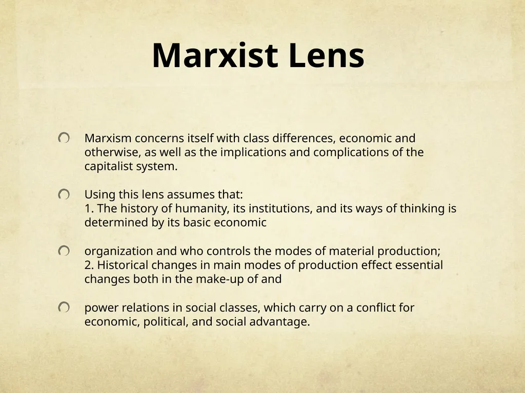 Literary Lenses: Interpreting Texts by Using - slide 23 of 37