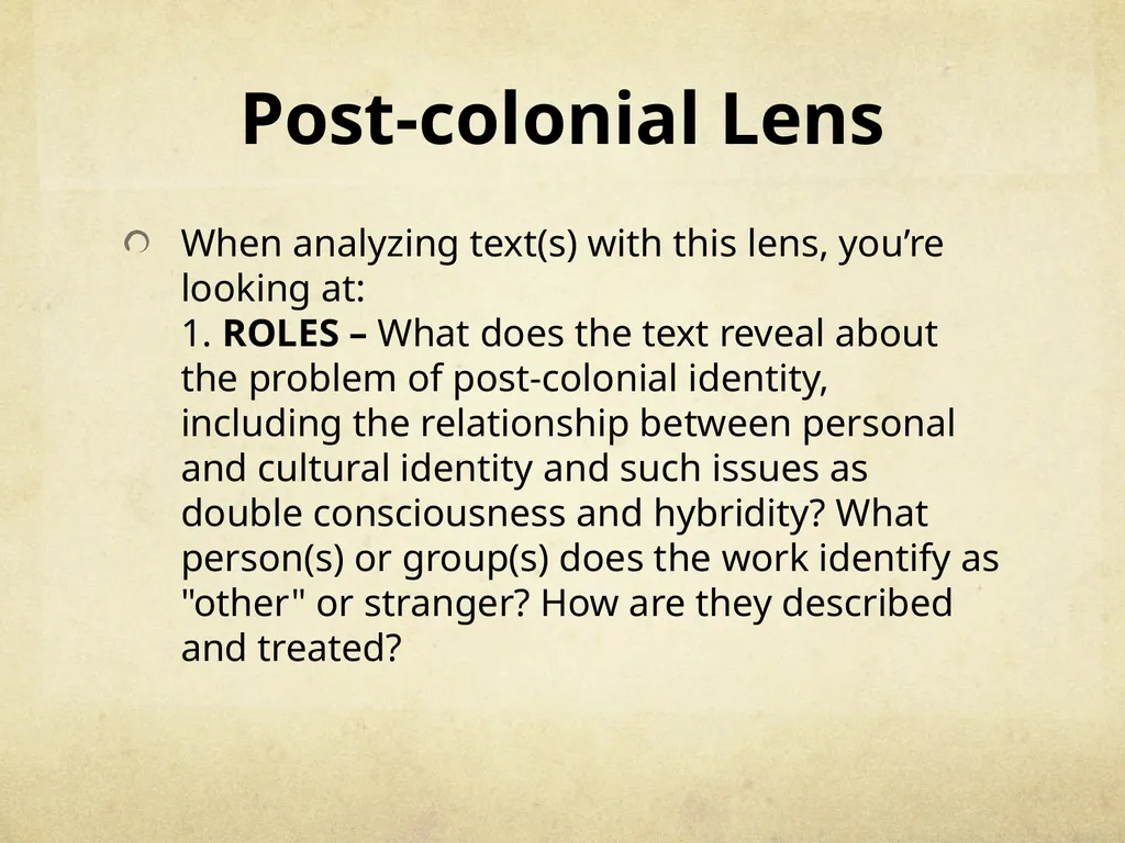 Literary Lenses: Interpreting Texts by Using - slide 31 of 37