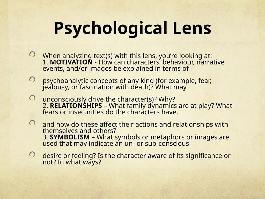 Literary Lenses: Interpreting Texts by Using - slide 13 of 37