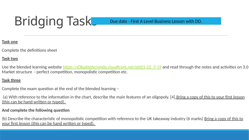 Induction Day – A Level Business Mrs Duguid 30tH - slide 14 of 14