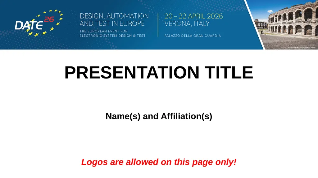 Logos are allowed on this page only! Name(s) and - slide 1 of 2